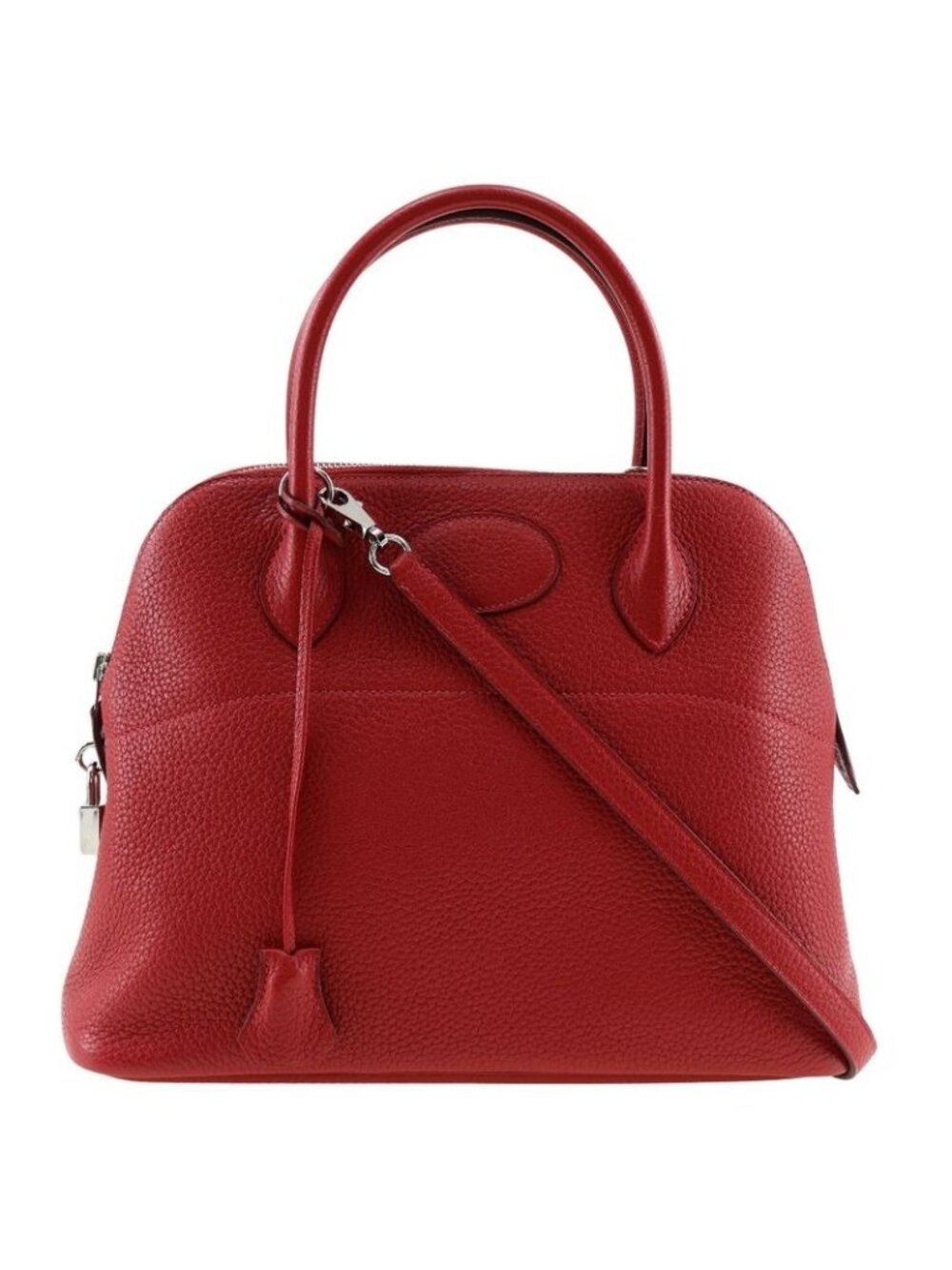 Hermes Bolide 31 Taurillon Clemence Rouge Vif Q Handbag
